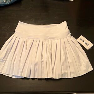 NWOT Gold Hinge Off White tennis skirt size M (6-8) 13"